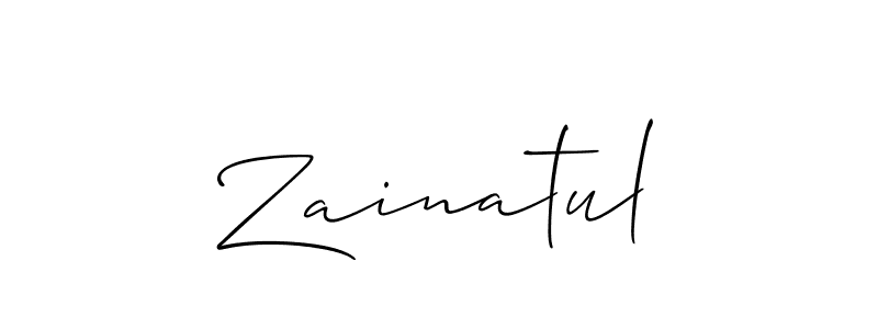 Best and Professional Signature Style for Zainatul. Allison_Script Best Signature Style Collection. Zainatul signature style 2 images and pictures png