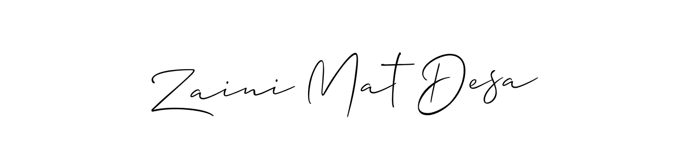 Similarly Allison_Script is the best handwritten signature design. Signature creator online .You can use it as an online autograph creator for name Zaini Mat Desa. Zaini Mat Desa signature style 2 images and pictures png