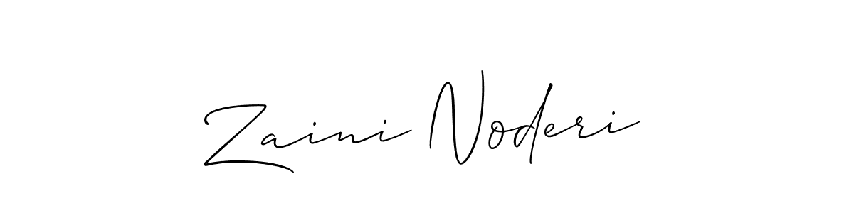 Create a beautiful signature design for name Zaini Noderi. With this signature (Allison_Script) fonts, you can make a handwritten signature for free. Zaini Noderi signature style 2 images and pictures png