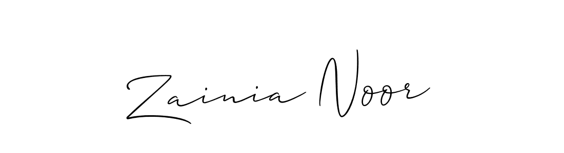 This is the best signature style for the Zainia Noor name. Also you like these signature font (Allison_Script). Mix name signature. Zainia Noor signature style 2 images and pictures png