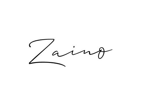 Use a signature maker to create a handwritten signature online. With this signature software, you can design (Allison_Script) your own signature for name Zaino. Zaino signature style 2 images and pictures png