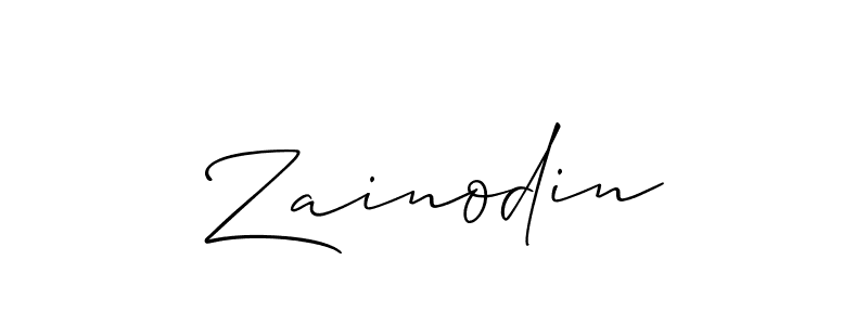 Design your own signature with our free online signature maker. With this signature software, you can create a handwritten (Allison_Script) signature for name Zainodin. Zainodin signature style 2 images and pictures png