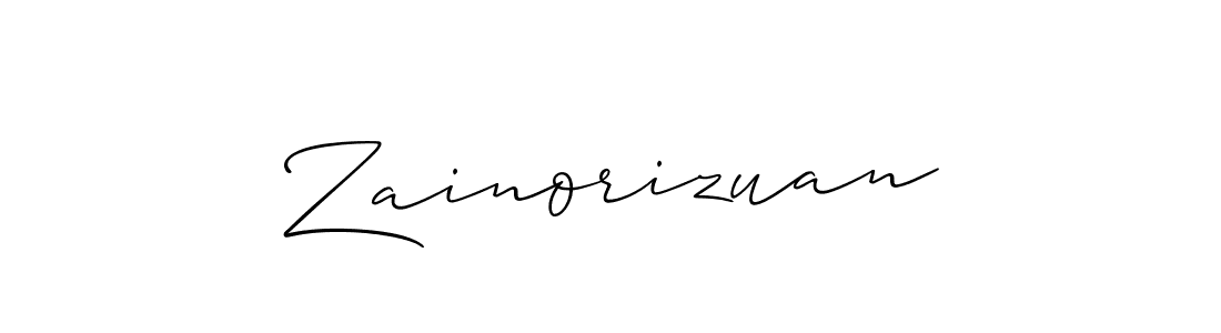 It looks lik you need a new signature style for name Zainorizuan. Design unique handwritten (Allison_Script) signature with our free signature maker in just a few clicks. Zainorizuan signature style 2 images and pictures png