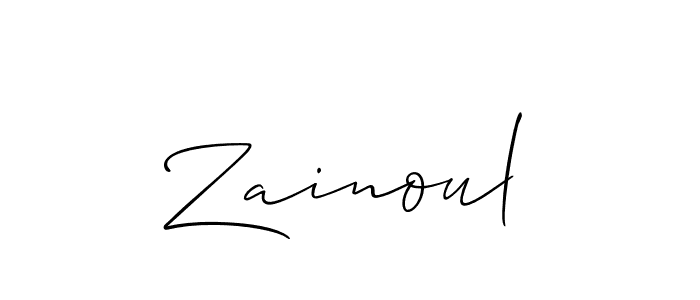 Allison_Script is a professional signature style that is perfect for those who want to add a touch of class to their signature. It is also a great choice for those who want to make their signature more unique. Get Zainoul name to fancy signature for free. Zainoul signature style 2 images and pictures png