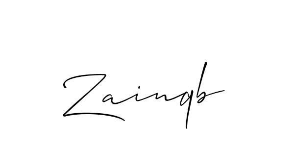 Also we have Zainqb name is the best signature style. Create professional handwritten signature collection using Allison_Script autograph style. Zainqb signature style 2 images and pictures png