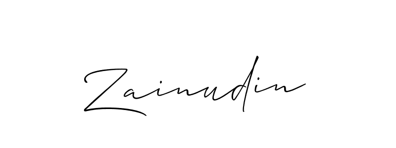 Also You can easily find your signature by using the search form. We will create Zainudin name handwritten signature images for you free of cost using Allison_Script sign style. Zainudin signature style 2 images and pictures png
