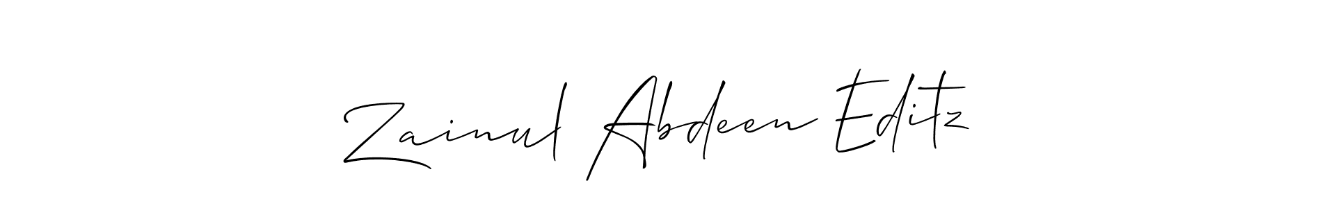 Zainul Abdeen Editz stylish signature style. Best Handwritten Sign (Allison_Script) for my name. Handwritten Signature Collection Ideas for my name Zainul Abdeen Editz. Zainul Abdeen Editz signature style 2 images and pictures png