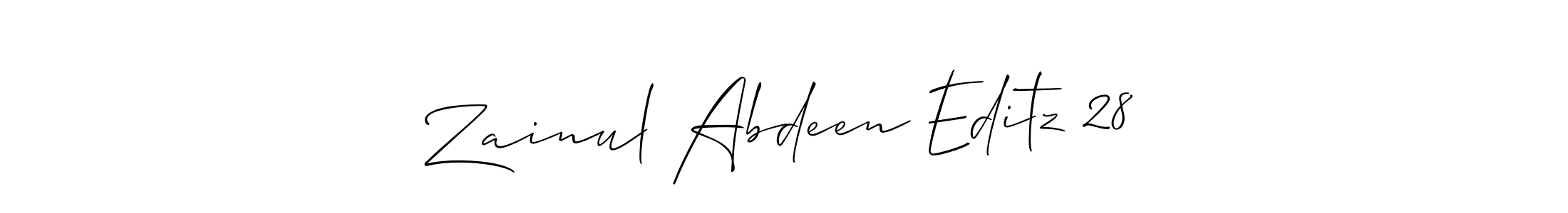 The best way (Allison_Script) to make a short signature is to pick only two or three words in your name. The name Zainul Abdeen Editz 28 include a total of six letters. For converting this name. Zainul Abdeen Editz 28 signature style 2 images and pictures png