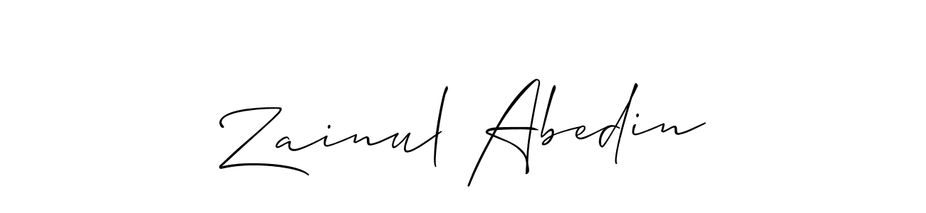 Zainul Abedin stylish signature style. Best Handwritten Sign (Allison_Script) for my name. Handwritten Signature Collection Ideas for my name Zainul Abedin. Zainul Abedin signature style 2 images and pictures png