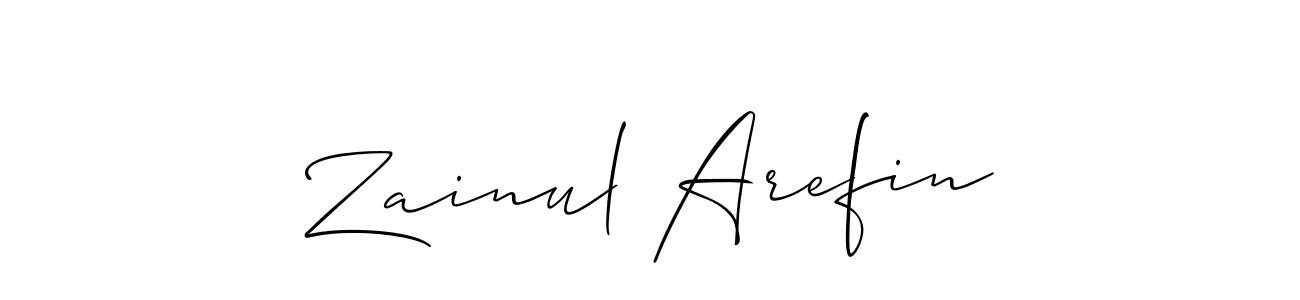 Also we have Zainul Arefin name is the best signature style. Create professional handwritten signature collection using Allison_Script autograph style. Zainul Arefin signature style 2 images and pictures png