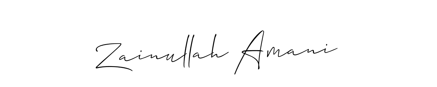 Zainullah Amani stylish signature style. Best Handwritten Sign (Allison_Script) for my name. Handwritten Signature Collection Ideas for my name Zainullah Amani. Zainullah Amani signature style 2 images and pictures png