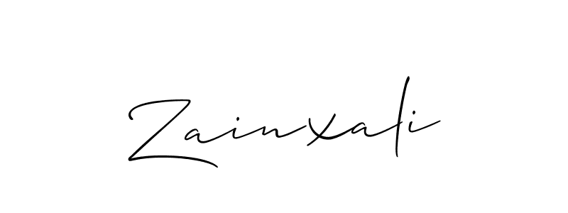 Design your own signature with our free online signature maker. With this signature software, you can create a handwritten (Allison_Script) signature for name Zainxali. Zainxali signature style 2 images and pictures png