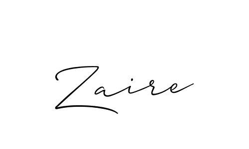 Make a beautiful signature design for name Zaire. With this signature (Allison_Script) style, you can create a handwritten signature for free. Zaire signature style 2 images and pictures png