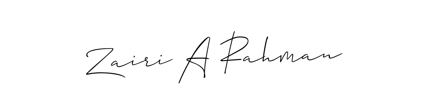 Check out images of Autograph of Zairi A Rahman name. Actor Zairi A Rahman Signature Style. Allison_Script is a professional sign style online. Zairi A Rahman signature style 2 images and pictures png
