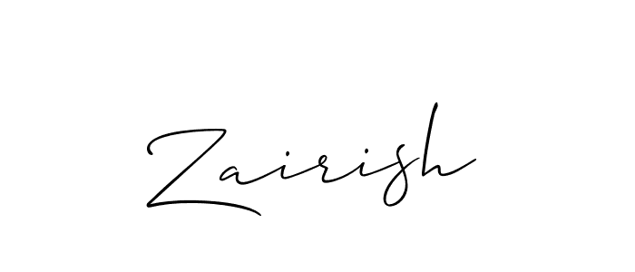 How to make Zairish name signature. Use Allison_Script style for creating short signs online. This is the latest handwritten sign. Zairish signature style 2 images and pictures png