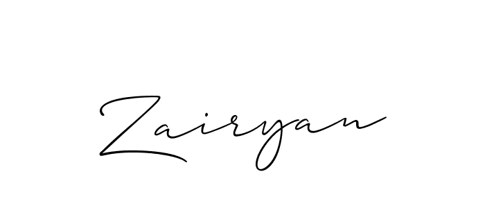 Make a short Zairyan signature style. Manage your documents anywhere anytime using Allison_Script. Create and add eSignatures, submit forms, share and send files easily. Zairyan signature style 2 images and pictures png