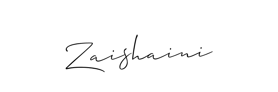 The best way (Allison_Script) to make a short signature is to pick only two or three words in your name. The name Zaishaini include a total of six letters. For converting this name. Zaishaini signature style 2 images and pictures png