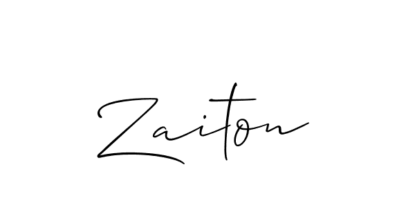 Make a beautiful signature design for name Zaiton. With this signature (Allison_Script) style, you can create a handwritten signature for free. Zaiton signature style 2 images and pictures png