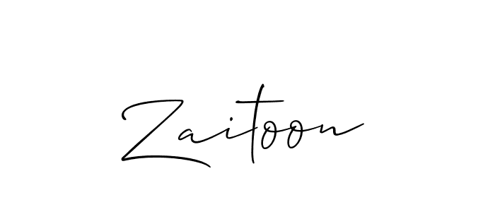 How to make Zaitoon signature? Allison_Script is a professional autograph style. Create handwritten signature for Zaitoon name. Zaitoon signature style 2 images and pictures png