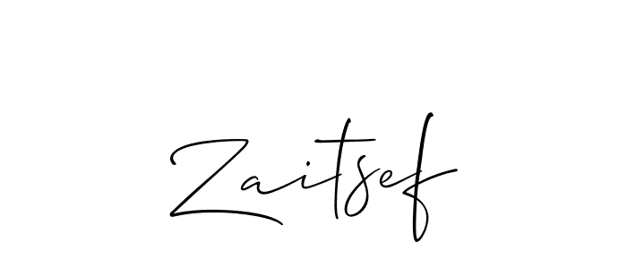 How to make Zaitsef signature? Allison_Script is a professional autograph style. Create handwritten signature for Zaitsef name. Zaitsef signature style 2 images and pictures png