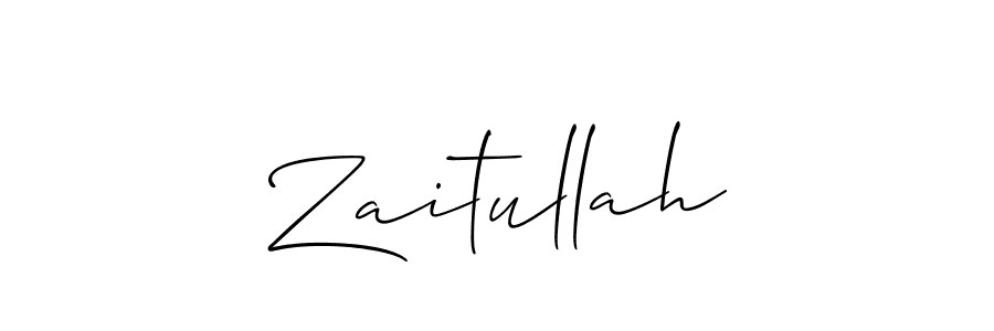 Also we have Zaitullah name is the best signature style. Create professional handwritten signature collection using Allison_Script autograph style. Zaitullah signature style 2 images and pictures png