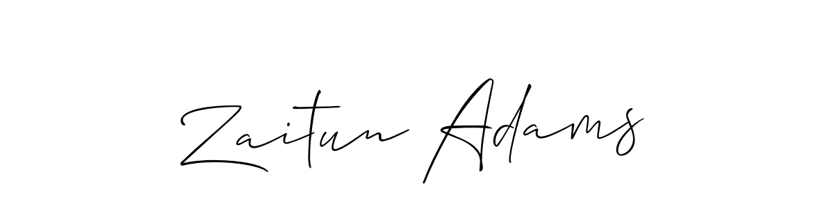 It looks lik you need a new signature style for name Zaitun Adams. Design unique handwritten (Allison_Script) signature with our free signature maker in just a few clicks. Zaitun Adams signature style 2 images and pictures png