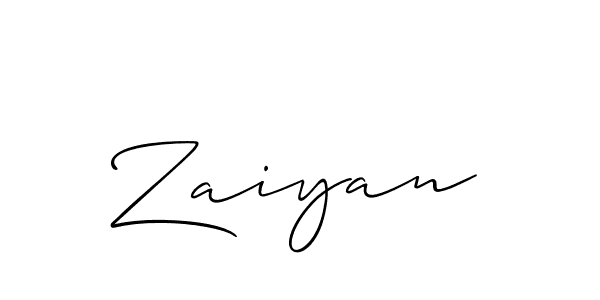 How to make Zaiyan name signature. Use Allison_Script style for creating short signs online. This is the latest handwritten sign. Zaiyan signature style 2 images and pictures png