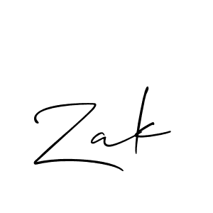 if you are searching for the best signature style for your name Zak. so please give up your signature search. here we have designed multiple signature styles  using Allison_Script. Zak signature style 2 images and pictures png