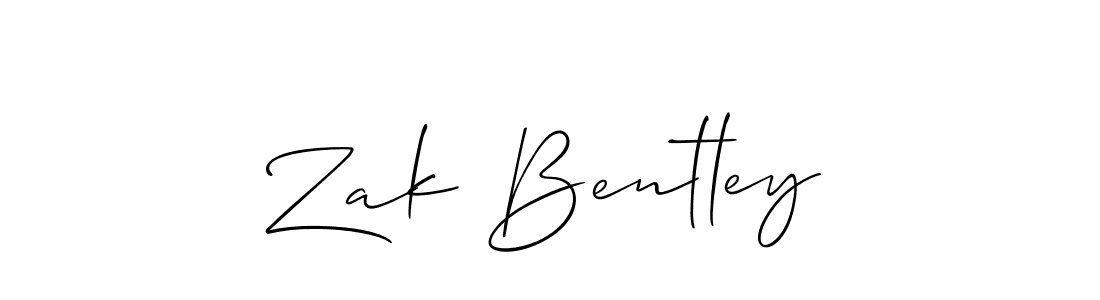 The best way (Allison_Script) to make a short signature is to pick only two or three words in your name. The name Zak Bentley include a total of six letters. For converting this name. Zak Bentley signature style 2 images and pictures png