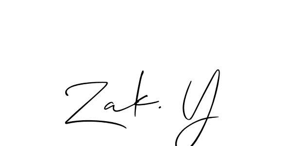 Design your own signature with our free online signature maker. With this signature software, you can create a handwritten (Allison_Script) signature for name Zak. Y. Zak. Y signature style 2 images and pictures png