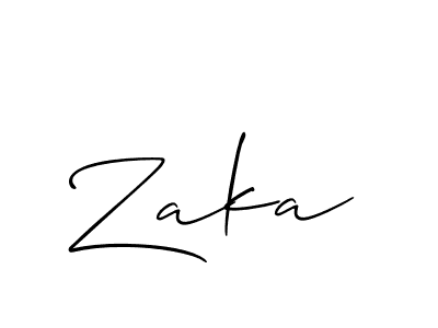 How to Draw Zaka signature style? Allison_Script is a latest design signature styles for name Zaka. Zaka signature style 2 images and pictures png