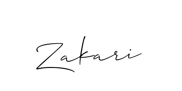 Best and Professional Signature Style for Zakari. Allison_Script Best Signature Style Collection. Zakari signature style 2 images and pictures png