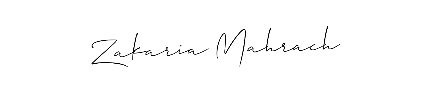 Also You can easily find your signature by using the search form. We will create Zakaria Mahrach name handwritten signature images for you free of cost using Allison_Script sign style. Zakaria Mahrach signature style 2 images and pictures png