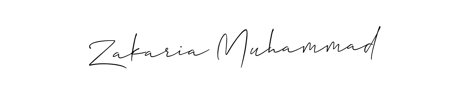 Also we have Zakaria Muhammad name is the best signature style. Create professional handwritten signature collection using Allison_Script autograph style. Zakaria Muhammad signature style 2 images and pictures png