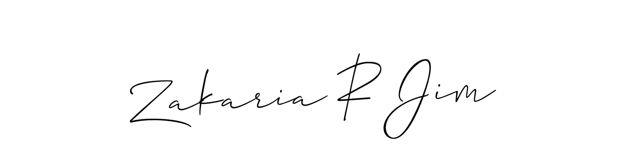 Similarly Allison_Script is the best handwritten signature design. Signature creator online .You can use it as an online autograph creator for name Zakaria R Jim. Zakaria R Jim signature style 2 images and pictures png