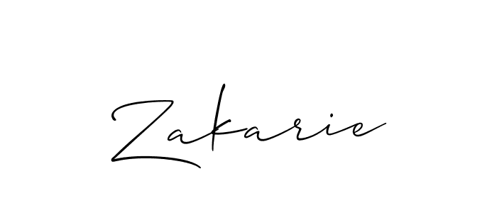 It looks lik you need a new signature style for name Zakarie. Design unique handwritten (Allison_Script) signature with our free signature maker in just a few clicks. Zakarie signature style 2 images and pictures png
