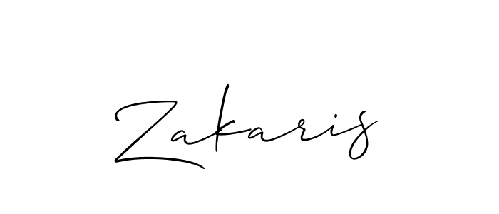 How to make Zakaris signature? Allison_Script is a professional autograph style. Create handwritten signature for Zakaris name. Zakaris signature style 2 images and pictures png