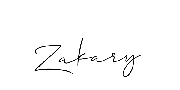 Use a signature maker to create a handwritten signature online. With this signature software, you can design (Allison_Script) your own signature for name Zakary. Zakary signature style 2 images and pictures png