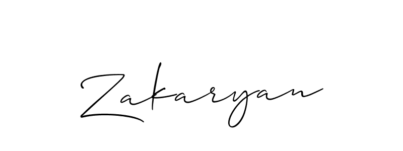 It looks lik you need a new signature style for name Zakaryan. Design unique handwritten (Allison_Script) signature with our free signature maker in just a few clicks. Zakaryan signature style 2 images and pictures png