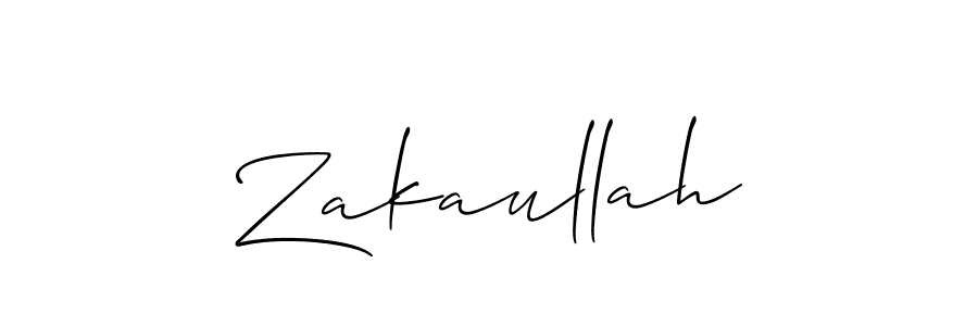 How to make Zakaullah signature? Allison_Script is a professional autograph style. Create handwritten signature for Zakaullah name. Zakaullah signature style 2 images and pictures png
