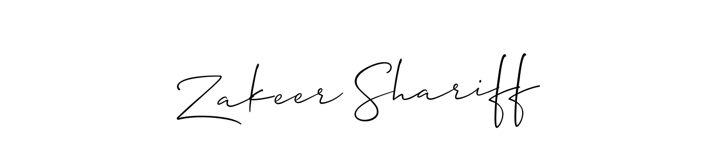 Also You can easily find your signature by using the search form. We will create Zakeer Shariff name handwritten signature images for you free of cost using Allison_Script sign style. Zakeer Shariff signature style 2 images and pictures png