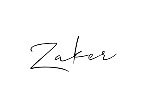 Use a signature maker to create a handwritten signature online. With this signature software, you can design (Allison_Script) your own signature for name Zaker. Zaker signature style 2 images and pictures png