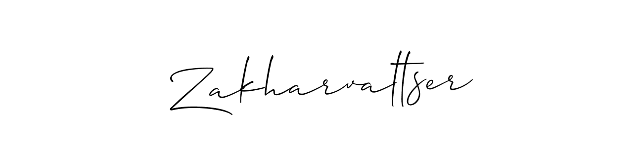 How to make Zakharvaltser signature? Allison_Script is a professional autograph style. Create handwritten signature for Zakharvaltser name. Zakharvaltser signature style 2 images and pictures png
