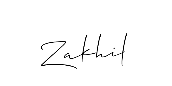 Also we have Zakhil name is the best signature style. Create professional handwritten signature collection using Allison_Script autograph style. Zakhil signature style 2 images and pictures png