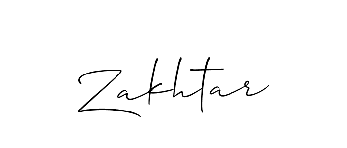How to make Zakhtar signature? Allison_Script is a professional autograph style. Create handwritten signature for Zakhtar name. Zakhtar signature style 2 images and pictures png