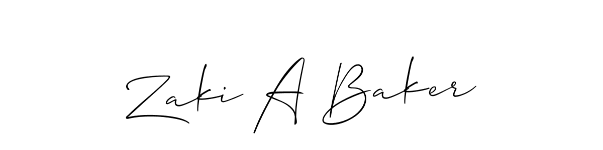 Make a beautiful signature design for name Zaki A Baker. Use this online signature maker to create a handwritten signature for free. Zaki A Baker signature style 2 images and pictures png