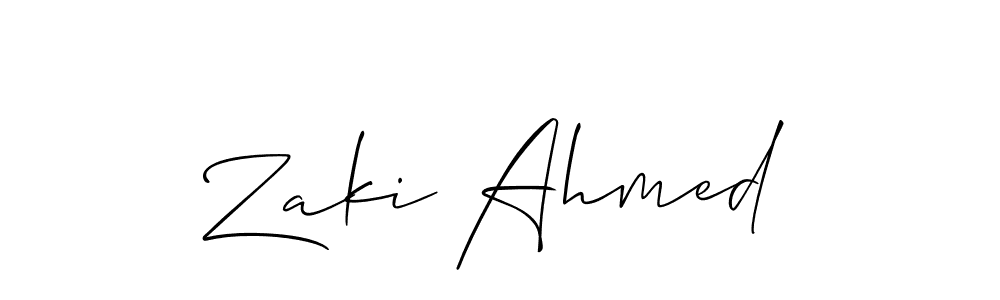 Make a short Zaki Ahmed signature style. Manage your documents anywhere anytime using Allison_Script. Create and add eSignatures, submit forms, share and send files easily. Zaki Ahmed signature style 2 images and pictures png