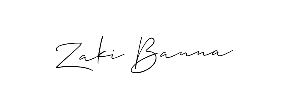 Also we have Zaki Banna name is the best signature style. Create professional handwritten signature collection using Allison_Script autograph style. Zaki Banna signature style 2 images and pictures png