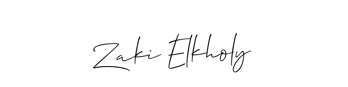 Best and Professional Signature Style for Zaki Elkholy. Allison_Script Best Signature Style Collection. Zaki Elkholy signature style 2 images and pictures png