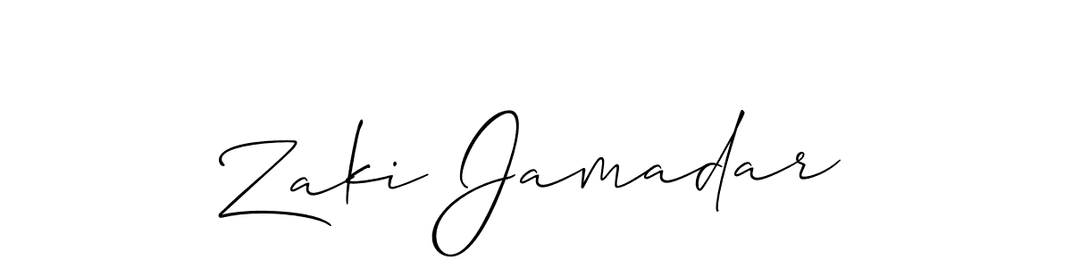 You can use this online signature creator to create a handwritten signature for the name Zaki Jamadar. This is the best online autograph maker. Zaki Jamadar signature style 2 images and pictures png